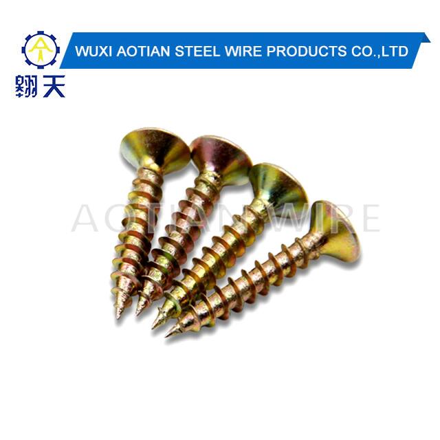Yellow Zinc Plated Wood Screw